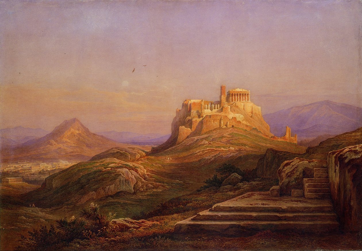 View of the Acropolis from the Pnyx by Muller Rudolph