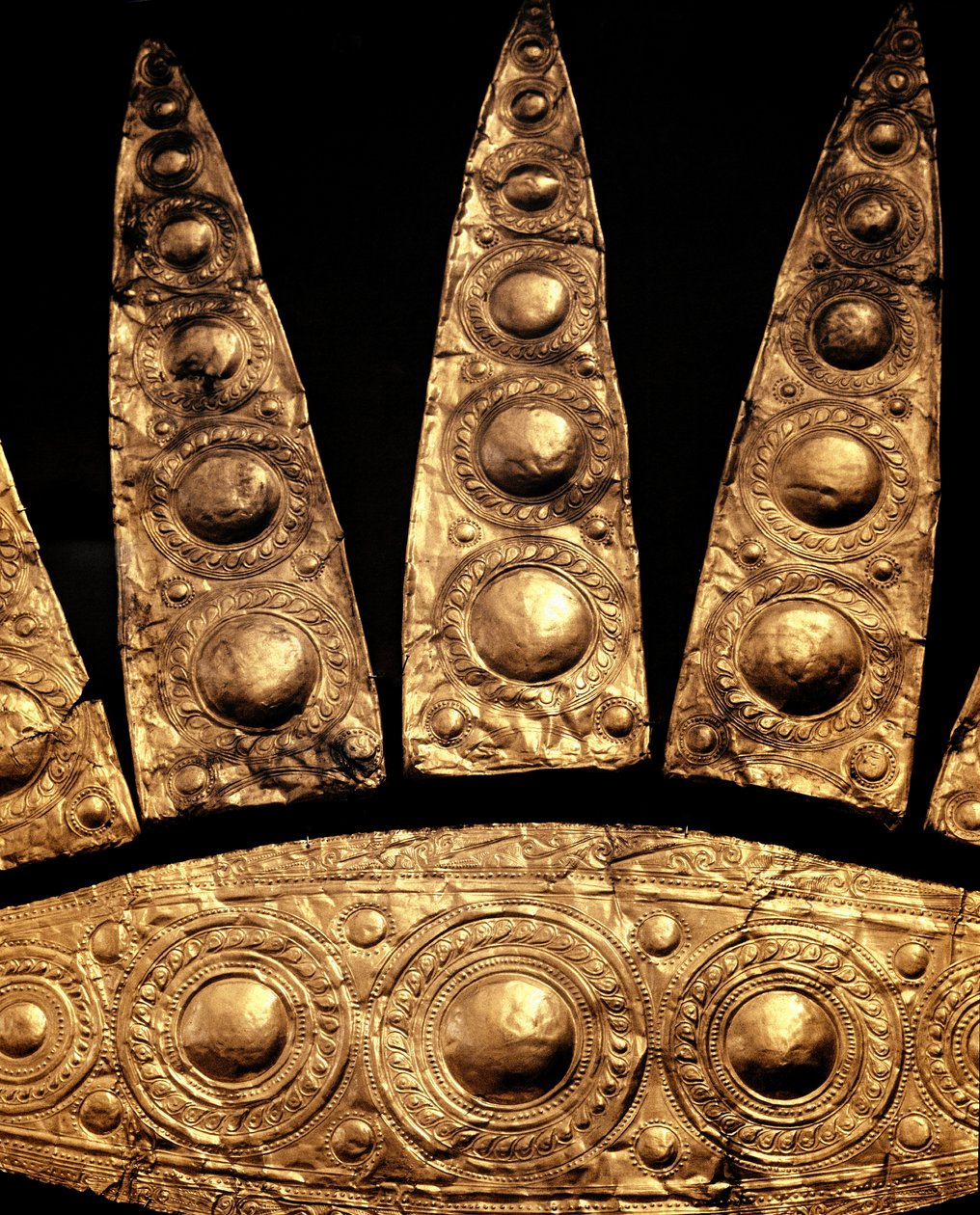 Detail of a Burial Diadem of Gold from Tomb III, Mycenae (16th Century BC) by Mycenaean
