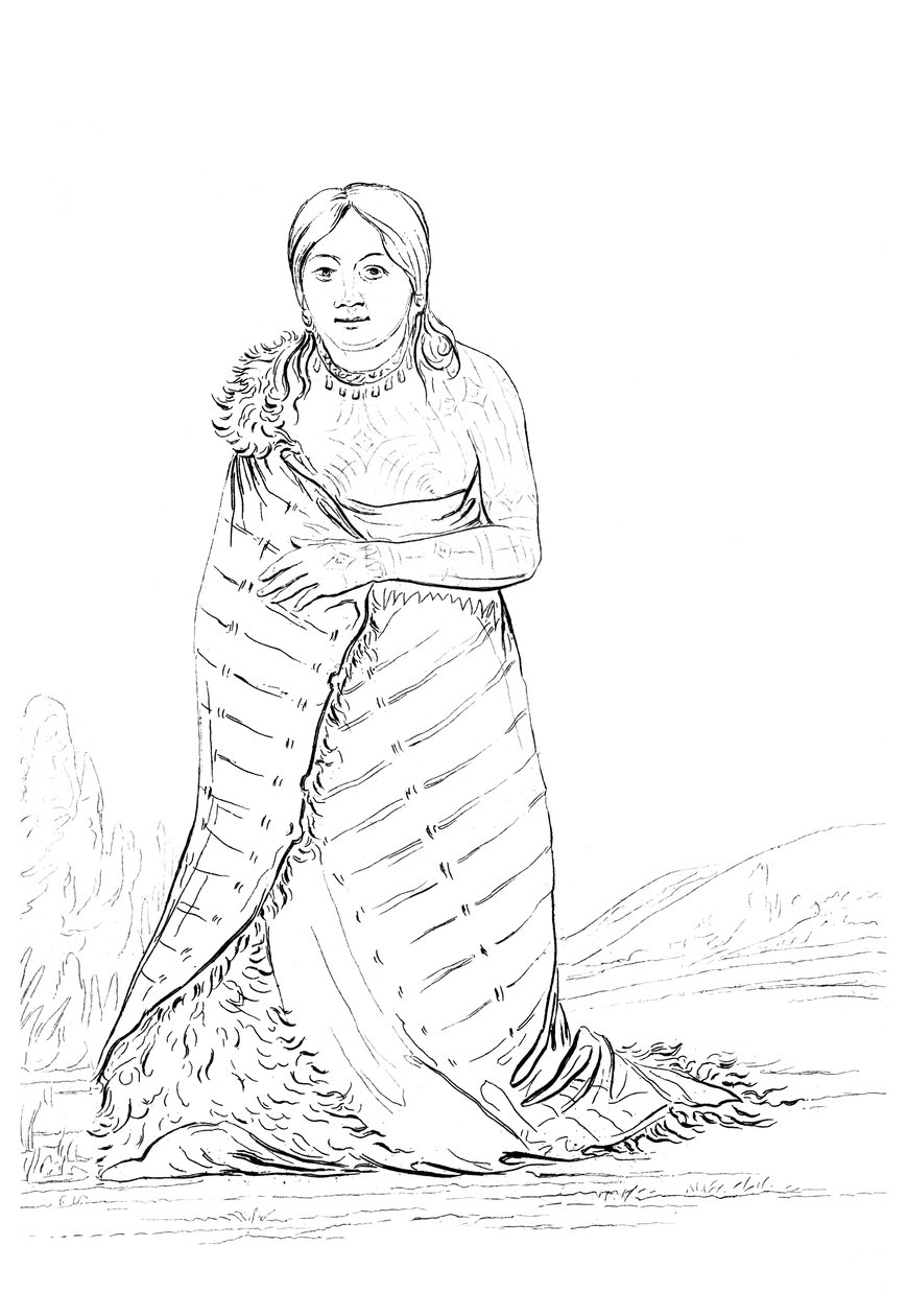 The Pure Fountain, wife of the chief of the Ponca tribe, 1841 by Myers and Co