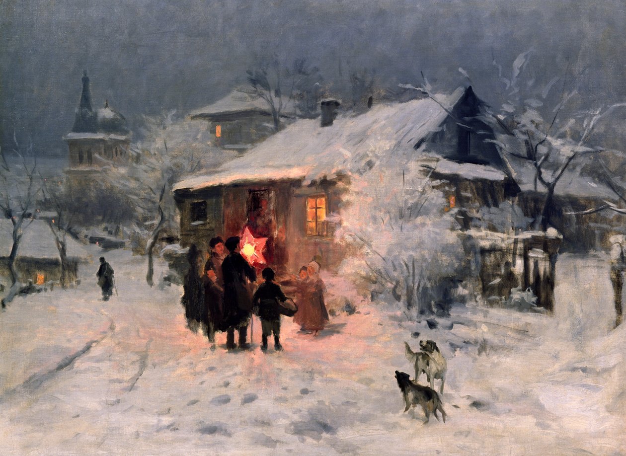 The Christmas Carol in the Ukraine by Mykola Kornylijowytsch Pymonenko
