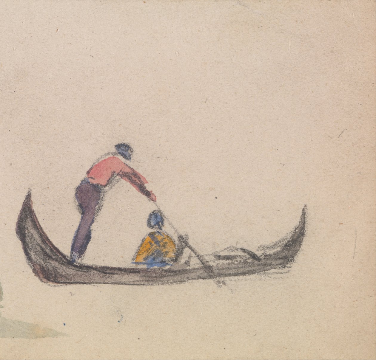 One of a Group of Three Studies of Gondolas by Myles Birket Foster