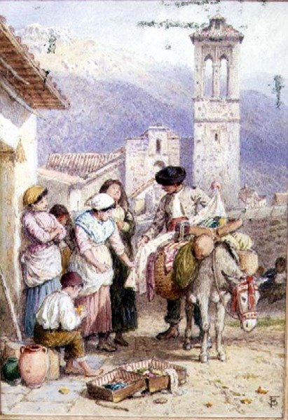 The Pedlar by Myles Birket Foster