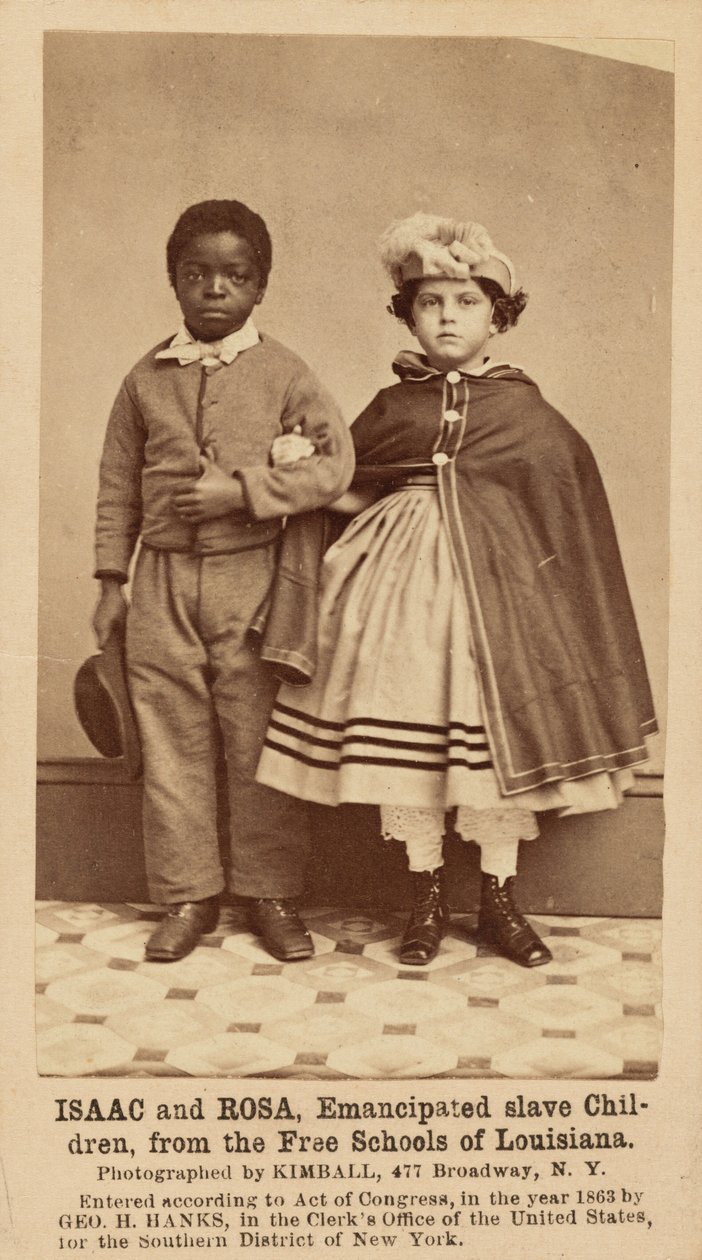 Isaac and Rosa, Emancipated Slave Children, from the Free Schools of Louisiana, 1863-1864 by Myron H. Kimball