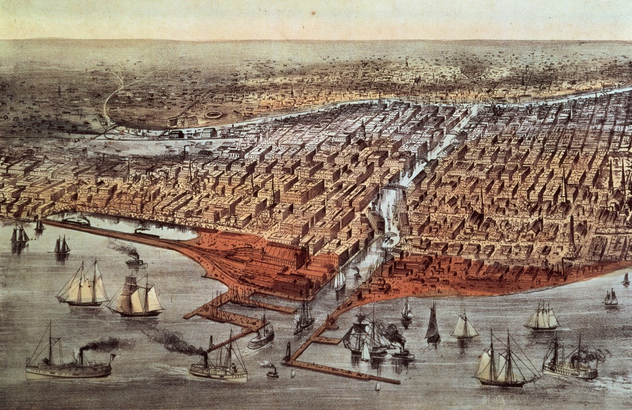 Chicago As it Was by N. and Ives, J.M. Currier