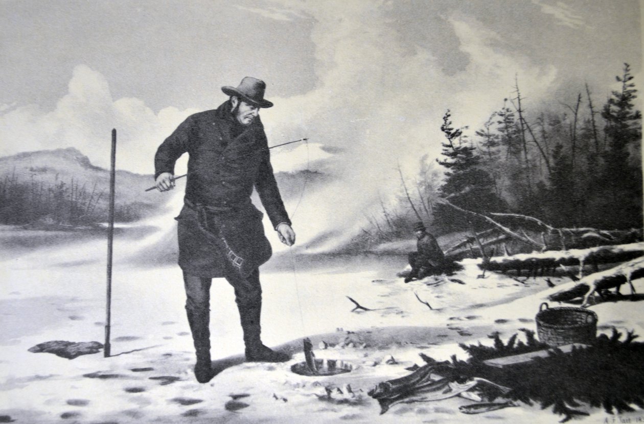 Currier & Ives Illustration 19th Century. American Winter Sports by N. and Ives, J.M. Currier