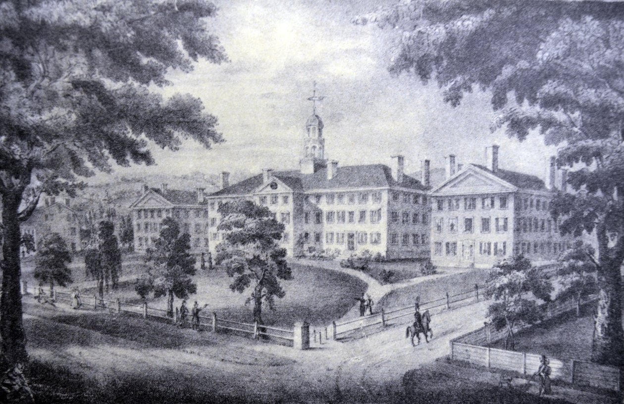 Currier & Ives Illustration 19th Century. Dartmouth College by N. and Ives, J.M. Currier