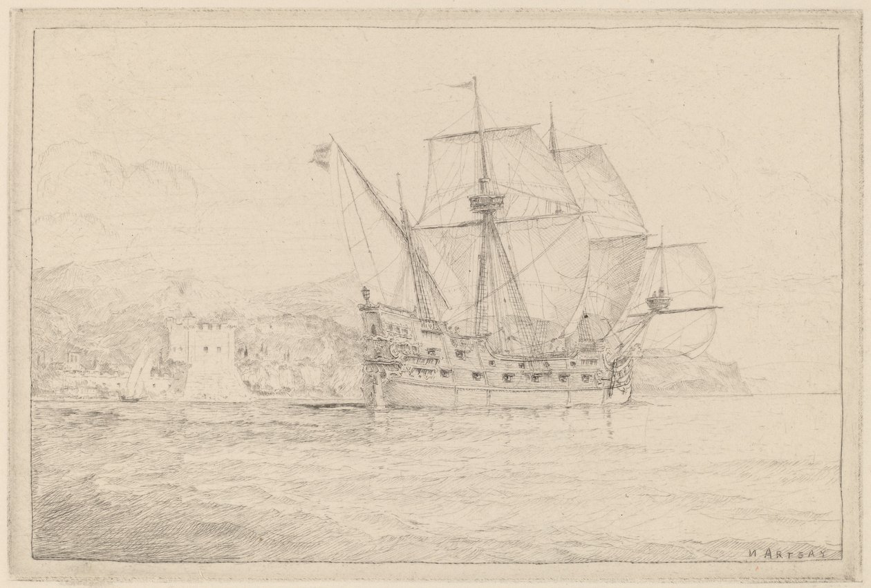 Ship under Sail by N. Artsay