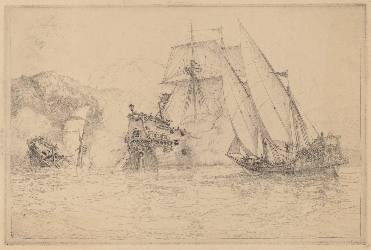 Ships Fighting by N. Artsay