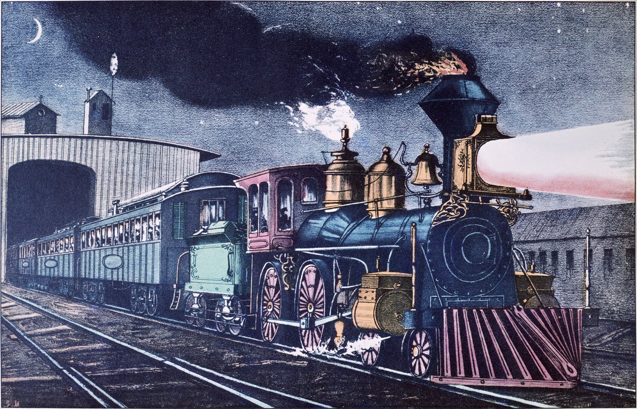 The Night Express by Currier and Ives