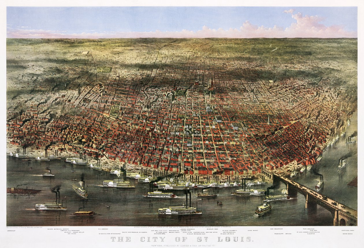 The City of St. Louis by Currier and Ives