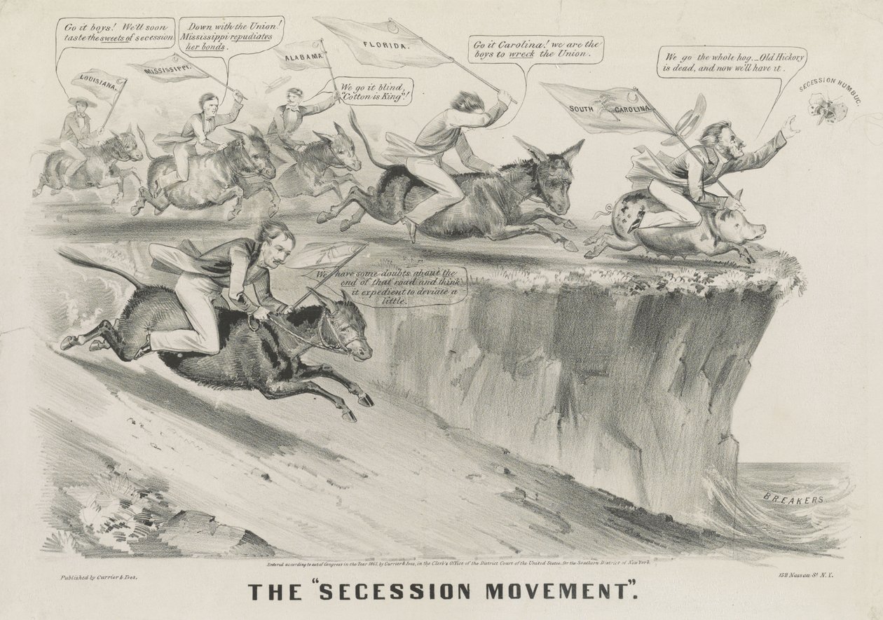 The Secession Movement by Currier and Ives