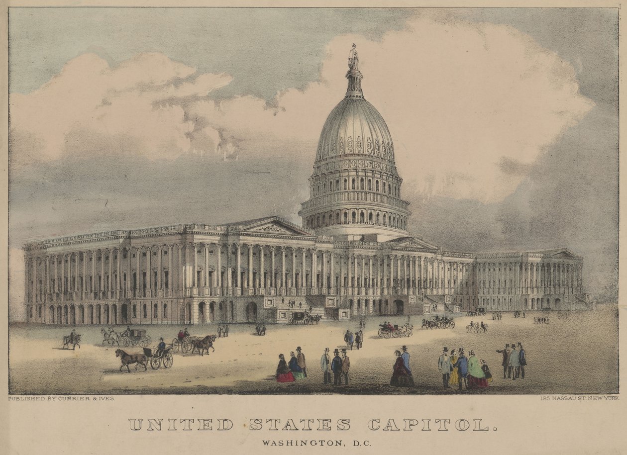 United States Capitol, Washington, D.C. 1872 by Currier and Ives