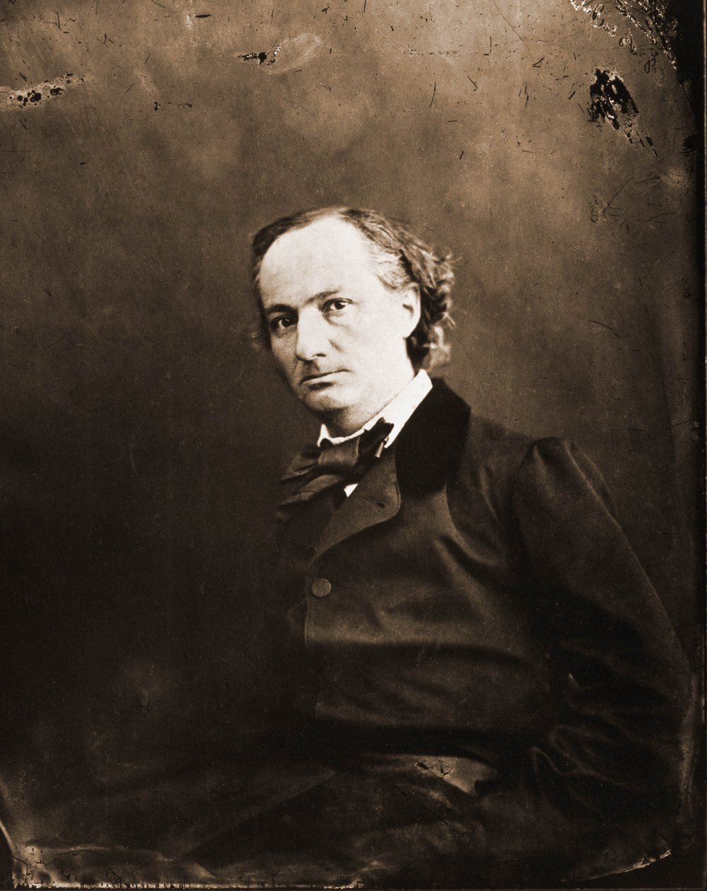Portrait of Charles Baudelaire, writer by Nadar