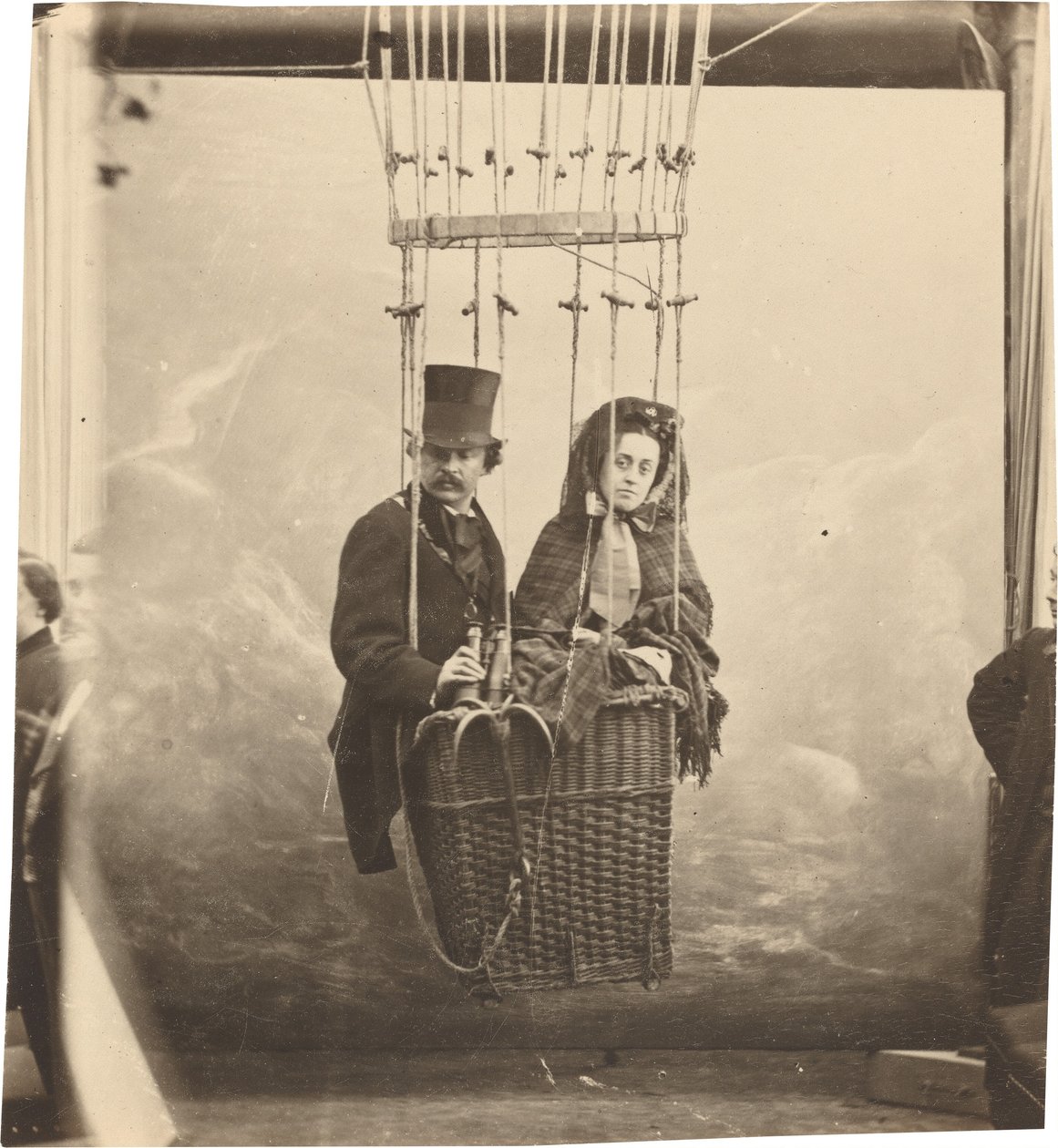 Self-Portrait with Wife Ernestine in a Balloon Gondola by Nadar