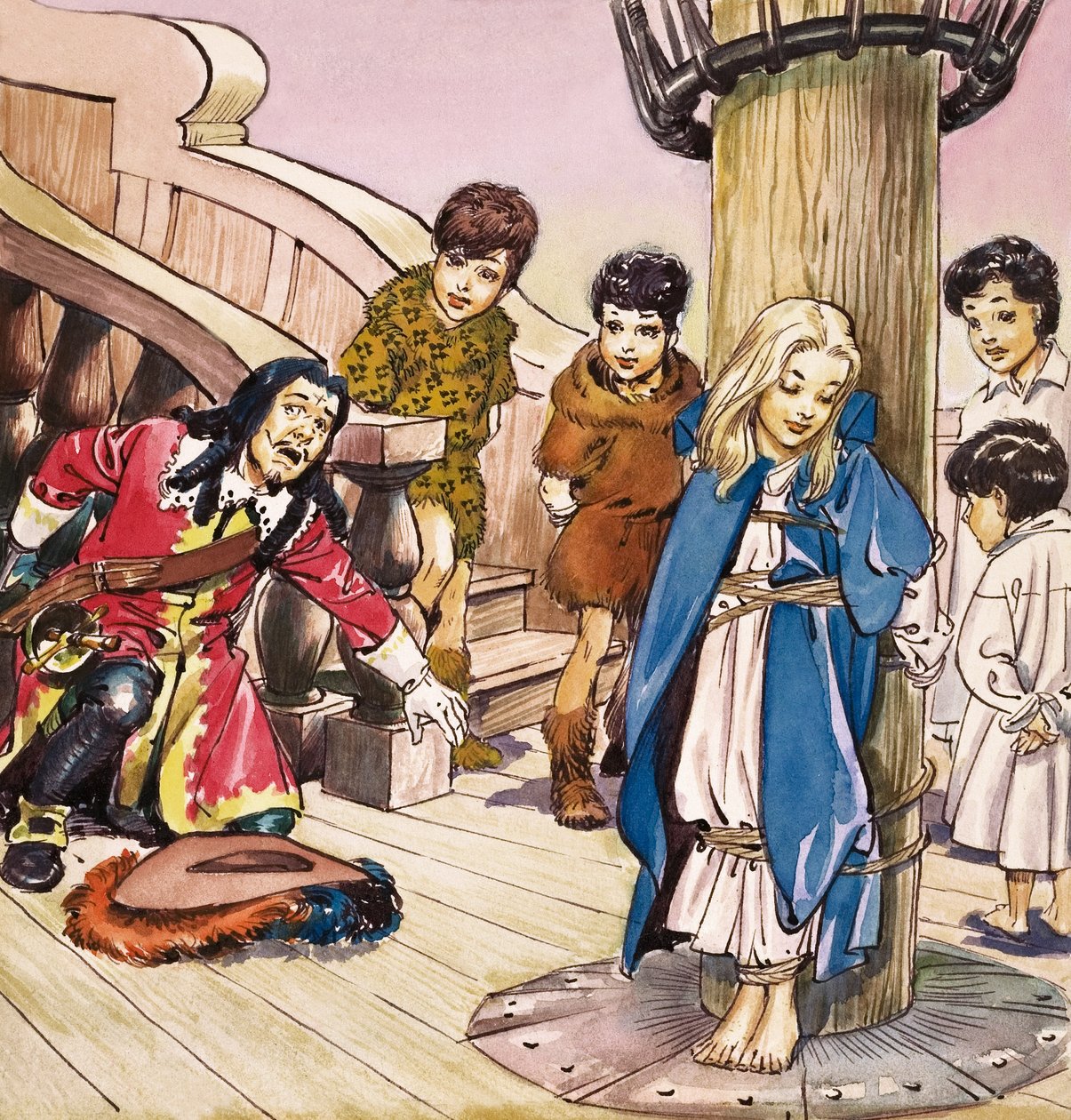Wendy Tied to the Mast, Illustration from 