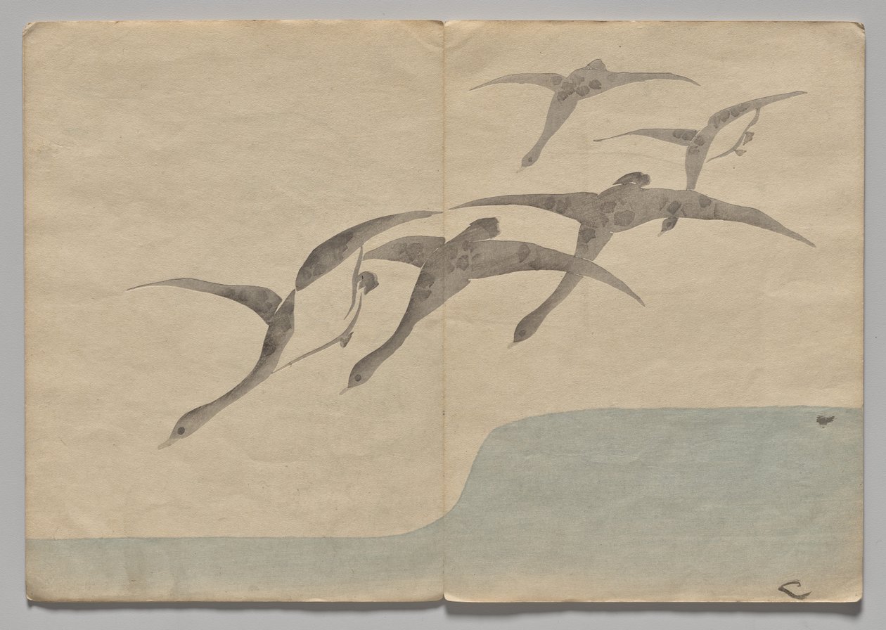 Scene from The Kōrin Picture Book (Volume 1) by Nakamura Hochu