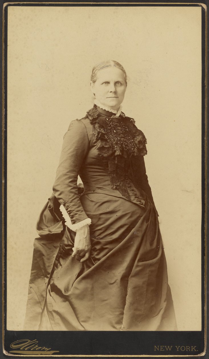 Unidentified Woman in Long Dress Standing by Napoleon Sarony