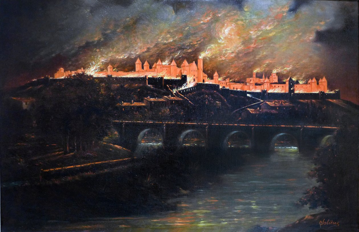 Burst in the City of Carcassonne by Narcisse Salières