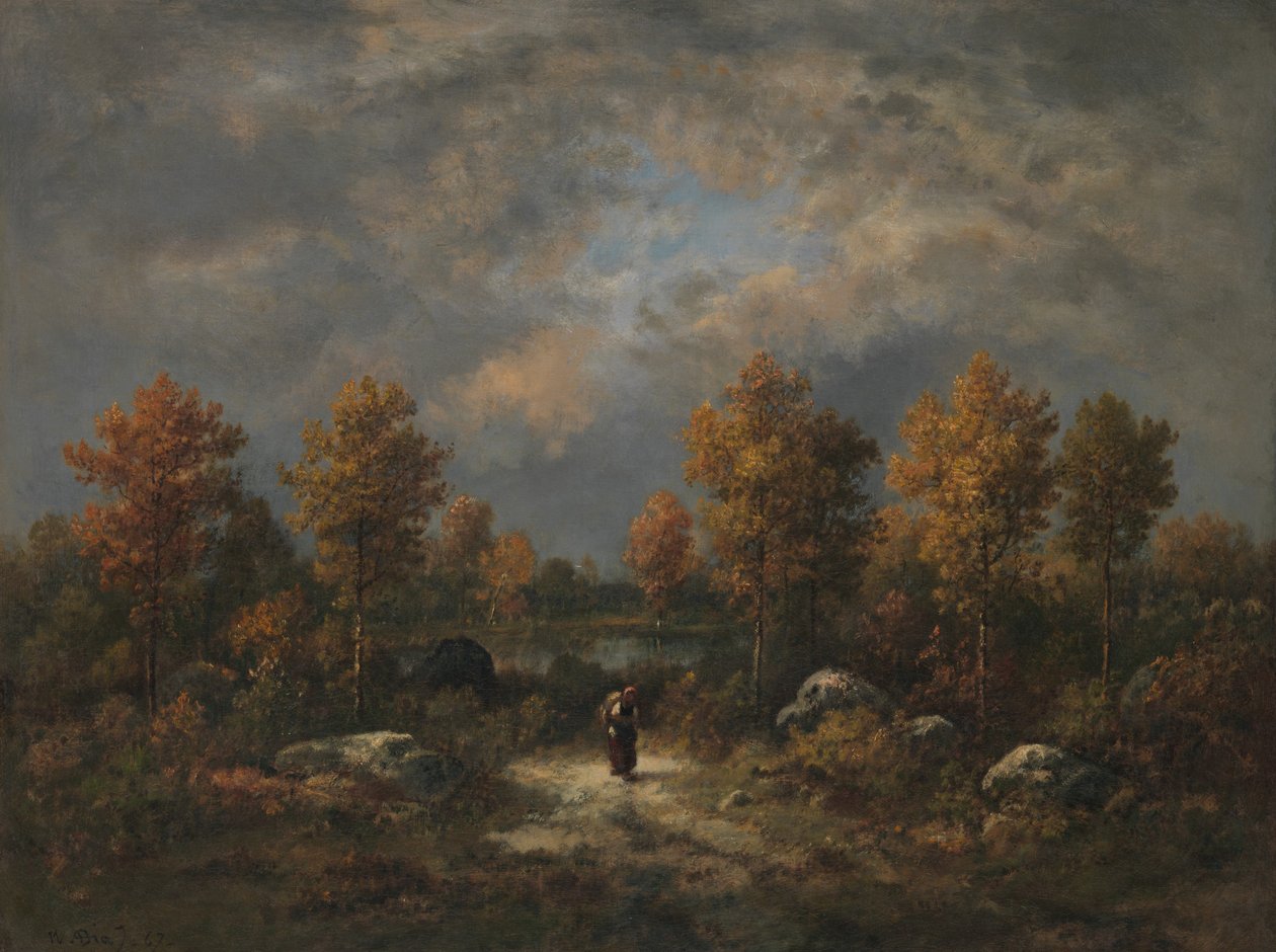 Autumn: The Woodland Pond by Narcisse Virgile Diaz de la Peña