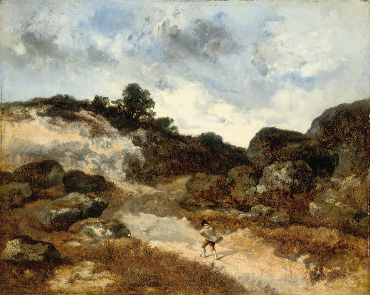 Before the Storm, a Character on the Rocky Road to Jean-de-Paris by Narcisse Virgile Diaz de la Peña