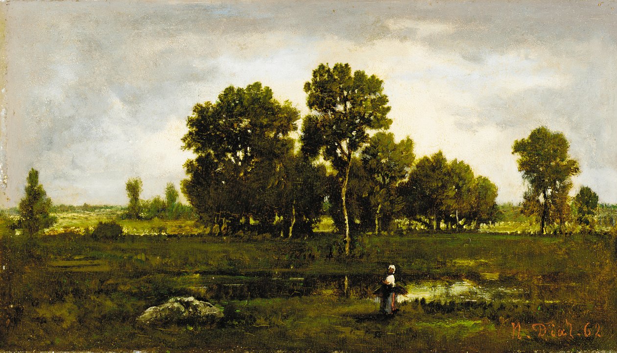 Fagotier Near the Viper Pond by Narcisse Virgile Diaz de la Peña