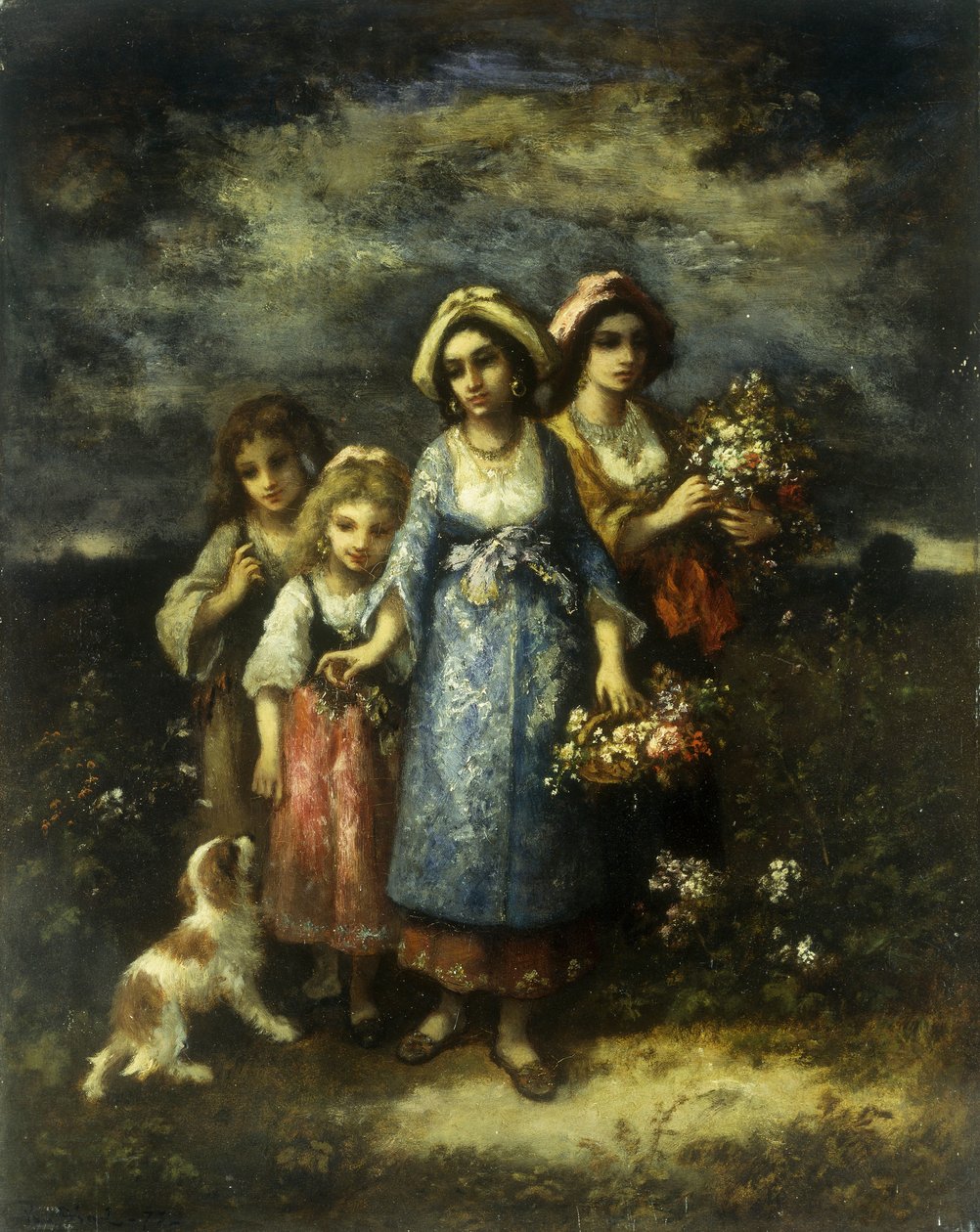 The Flower Gatherers by Narcisse Virgile Diaz de la Peña