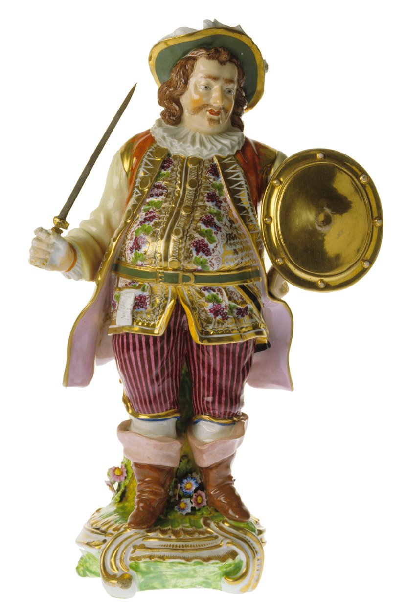 English 18th Century Porcelain Ceramic Figure of Actor David Garrick by Nathan Benn