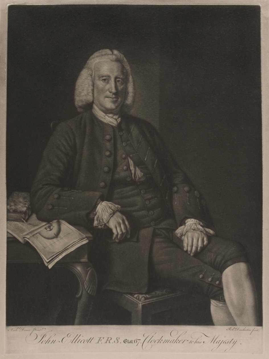Portrait of John Ellicott F.R.S. by Nathaniel (after) Dance Holland