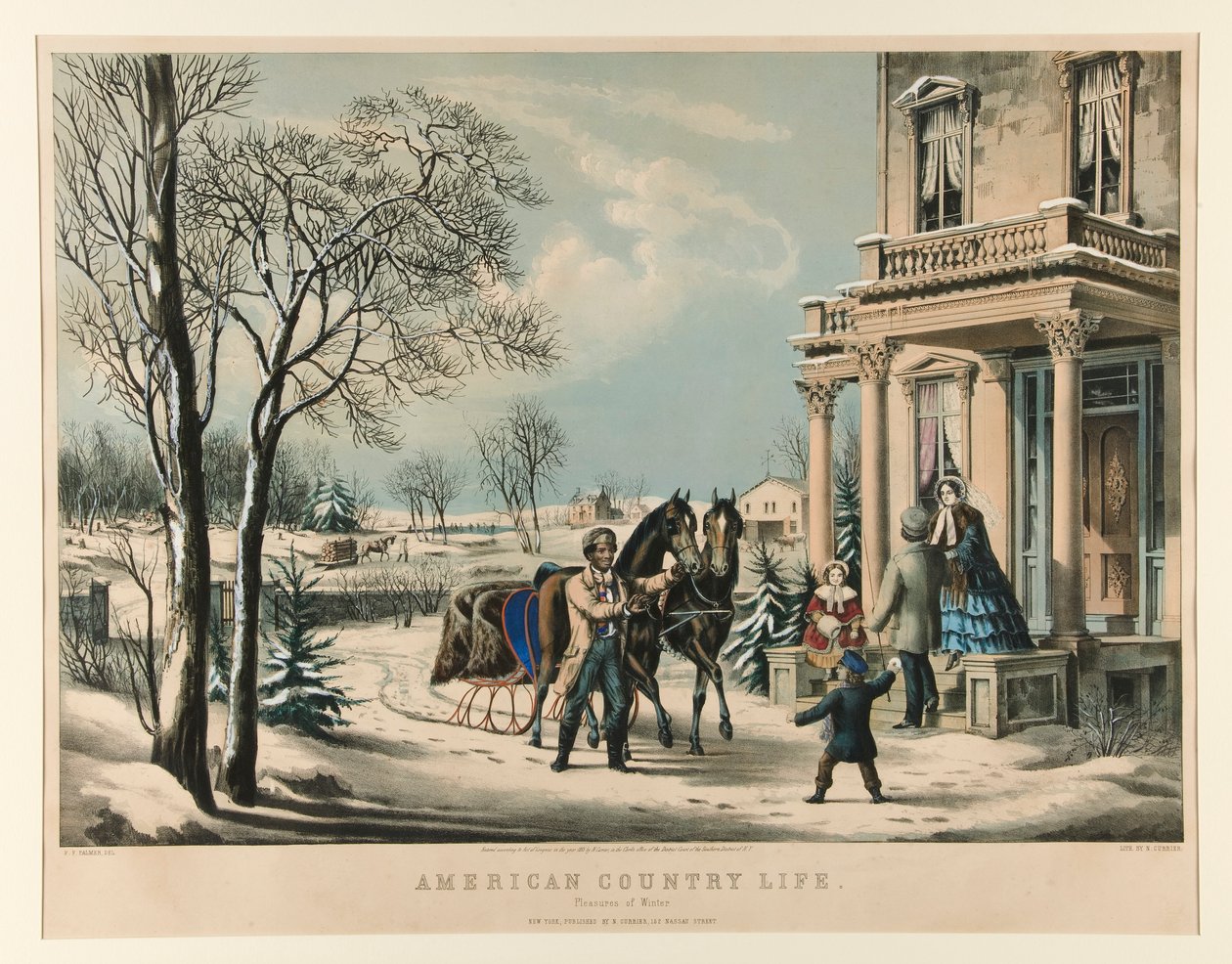 American Country Life / Pleasures of Winter by Nathaniel Currier