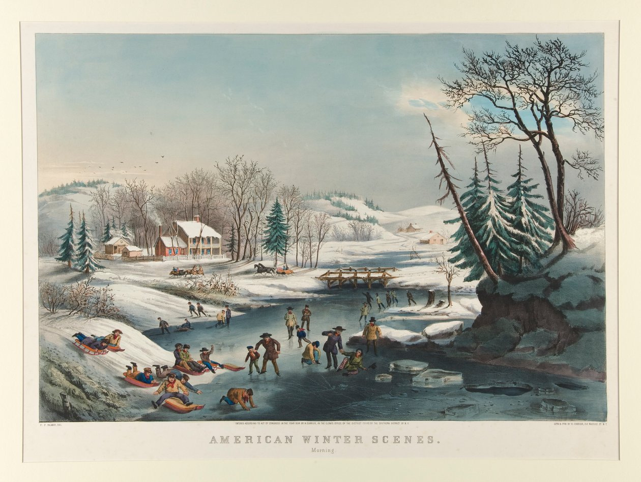 American Winter Scenes. Morning by Nathaniel Currier