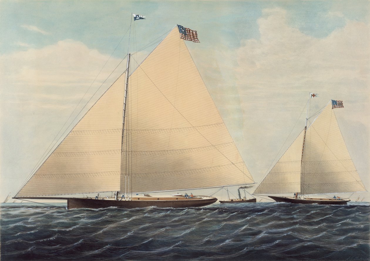 Cutter Yacht Scud of Philadelphia - Modelled by Robert L. Stevens, Esq. by Nathaniel Currier
