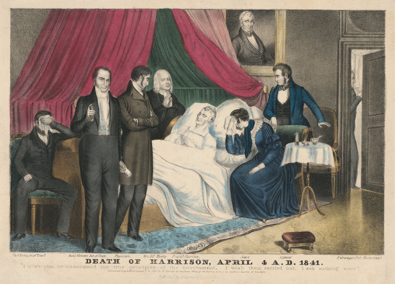 Death of Harrison by Nathaniel Currier