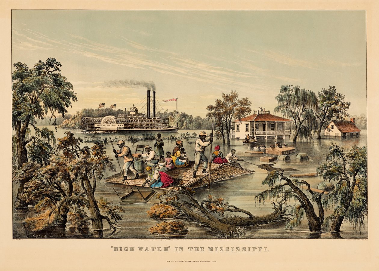 High Water in the Mississippi by Nathaniel Currier