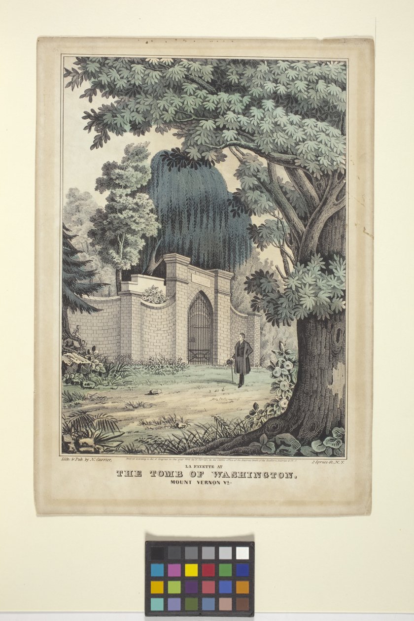 Lafayette At The Tomb Of Washington by Nathaniel Currier