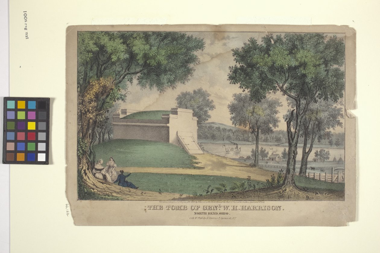 The Tomb Of Genl. W. H. Harrison by Nathaniel Currier