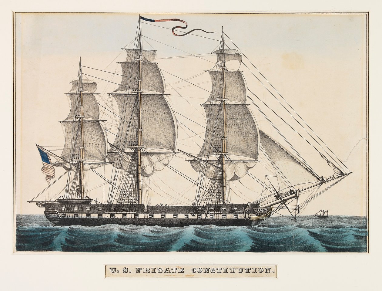 U.S. Frigate Constitution by Nathaniel Currier