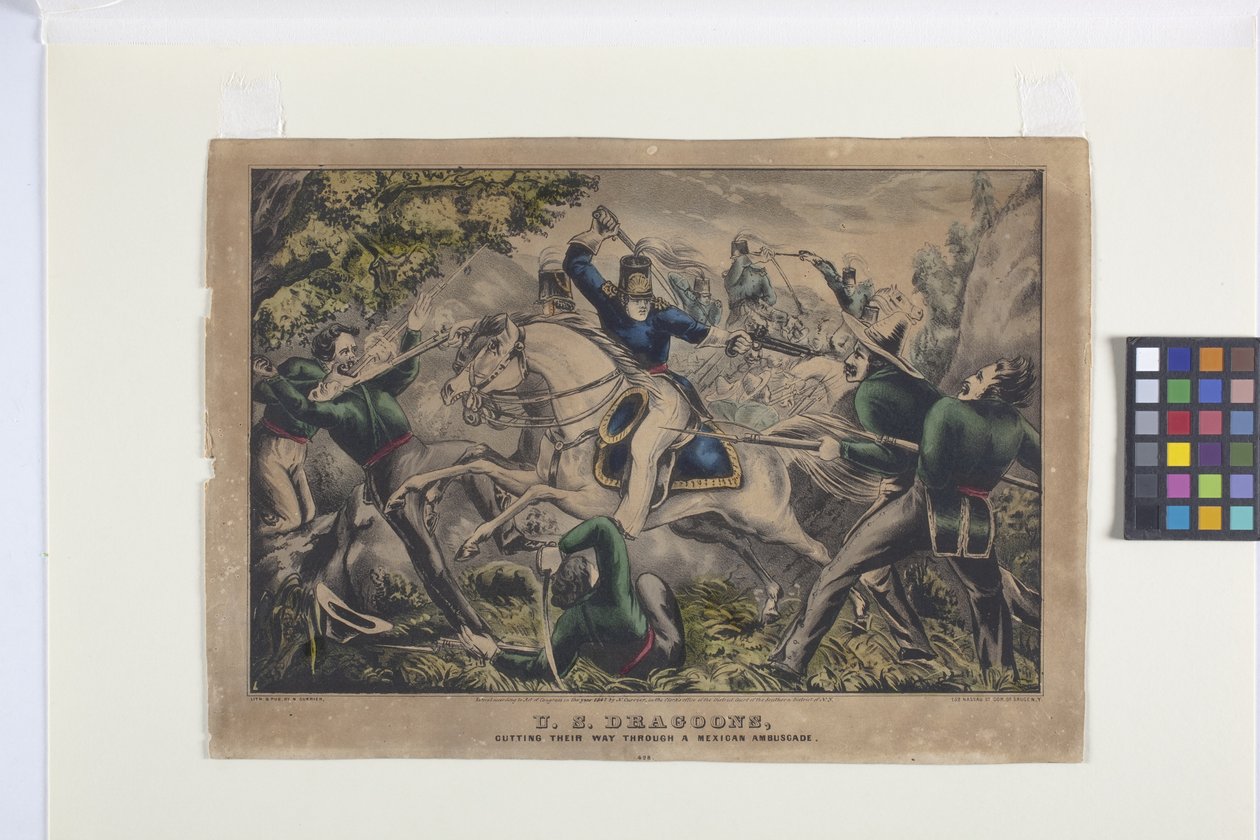 U. S. Dragoons, Cutting Their Way Through A Mexican Ambush by Nathaniel Currier
