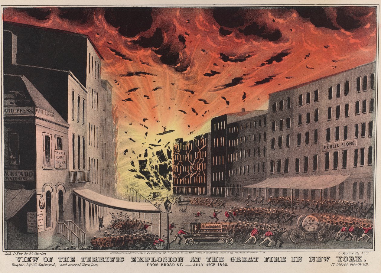 View of the Terrific Explosion at the Great Fire in New York. From ...