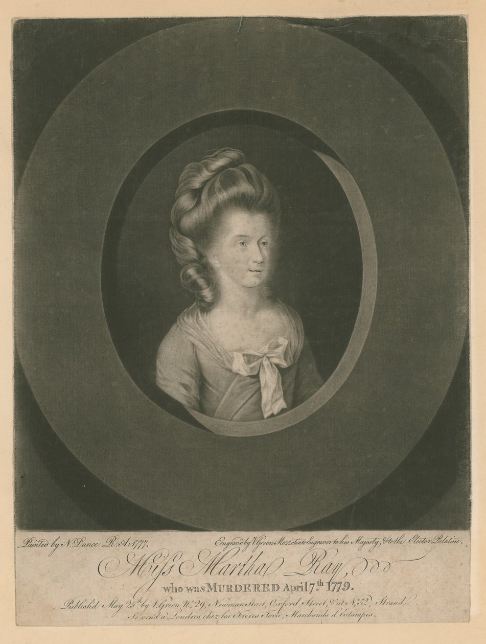 Martha Ray, Singer, Who Was Murdered by James Hackman, a Soldier, on 7 April 1779 by Nathaniel Dance