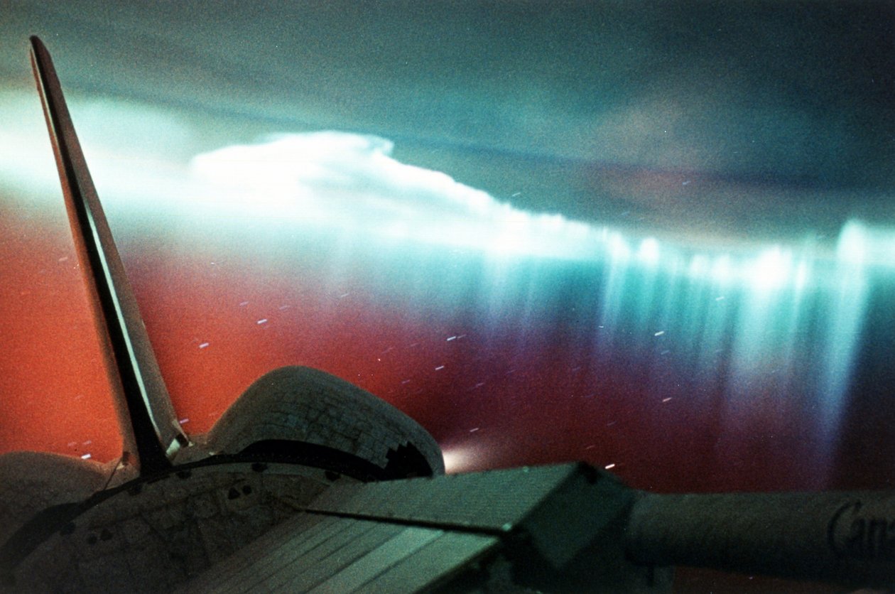 Aurora Australis Viewed from Space Shuttle Endeavour by National Aeronautics and Space Administration National Aeronautics and Space Administration