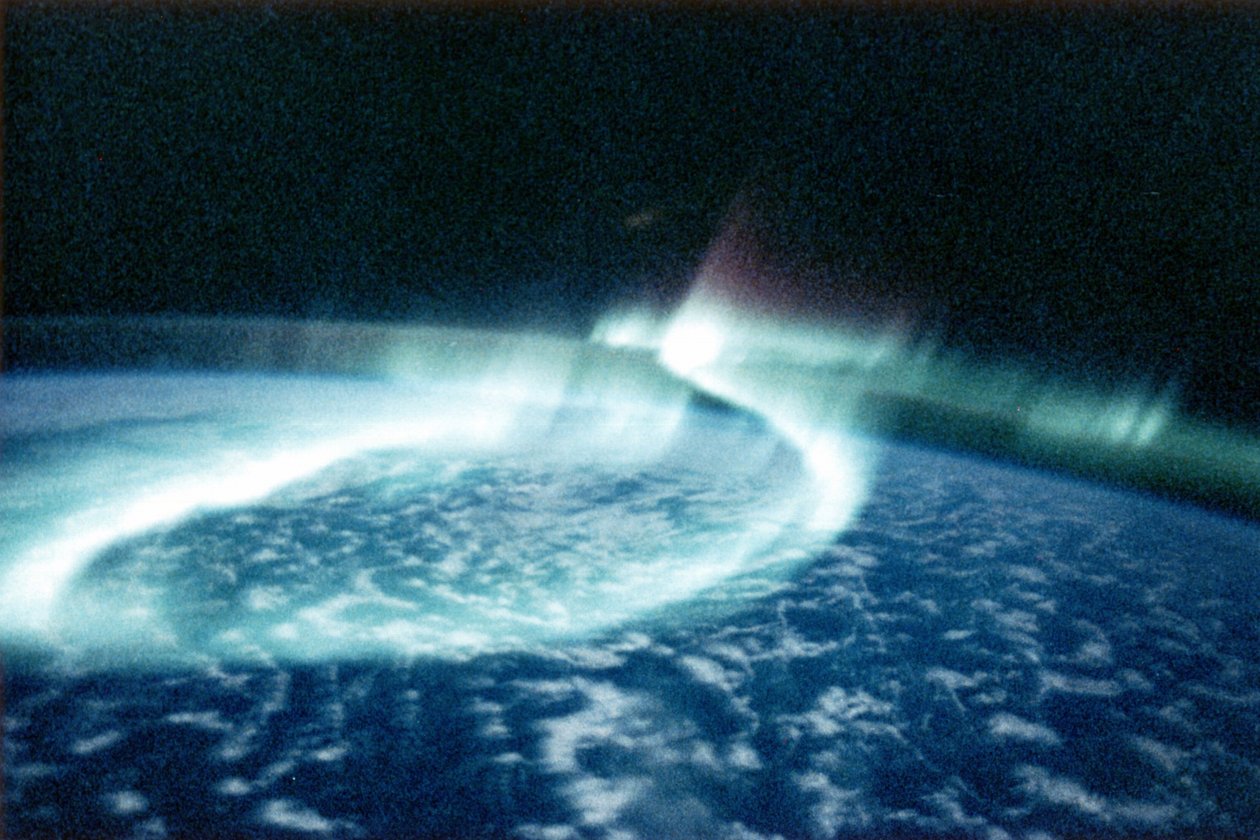 Aurora Borealis Viewed from Space by National Aeronautics and Space Administration National Aeronautics and Space Administration