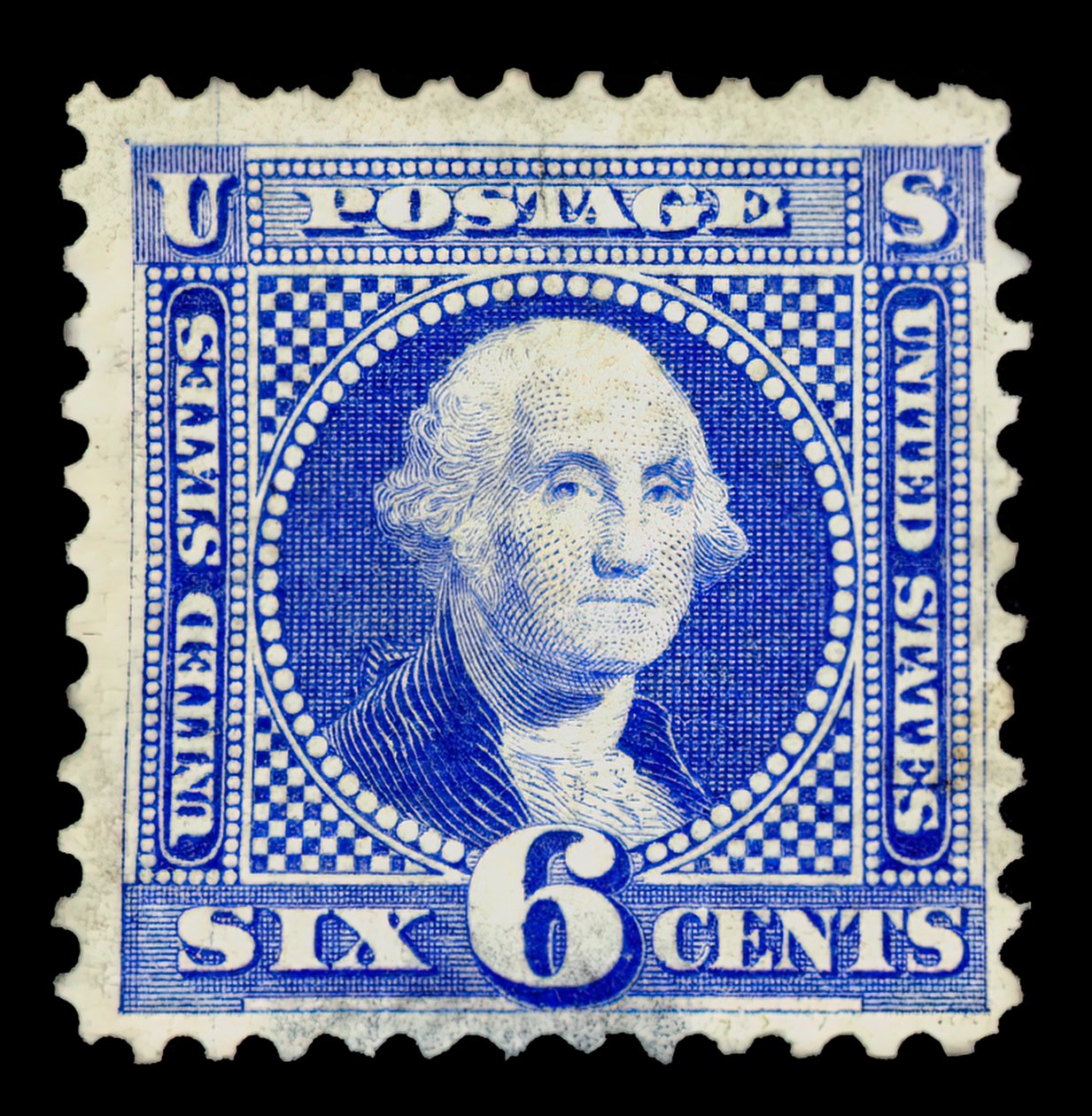 6c Washington Re-issue Single by National Bank Note Company