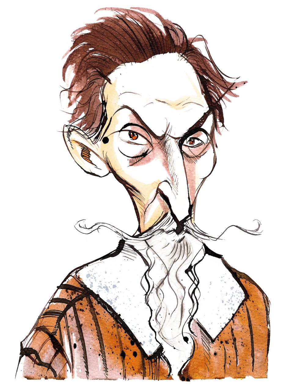 Claudio Monteverdi (1567 - 1643) Italian composer, gambist, singer and Roman Catholic priest, caricature by Neale Osborne