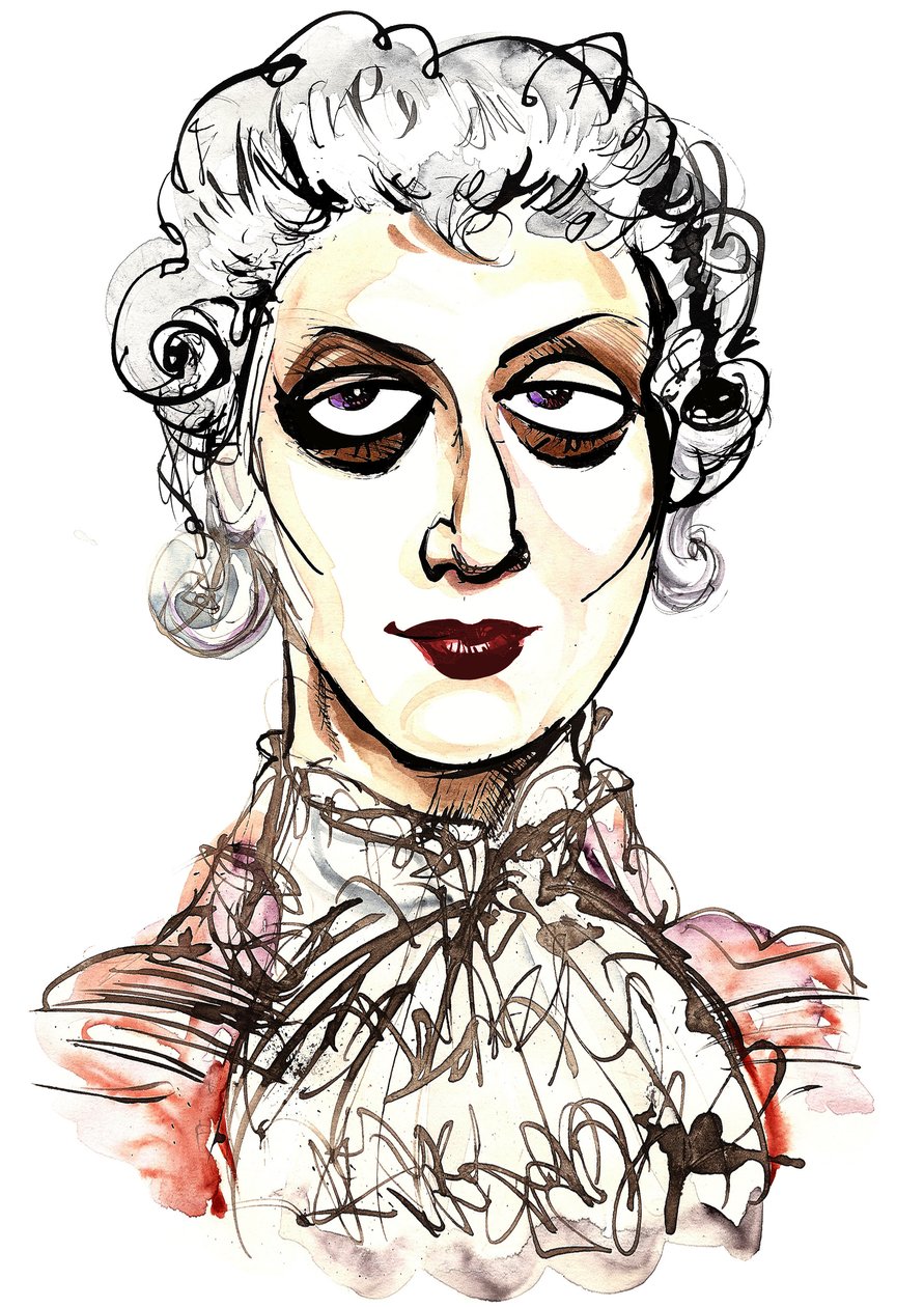 Tatiana Troyanos - caricature as Octavian from the opera Der Rosenkavalier by Richard Strauss; libretto by Hugo von Hofmannsthal by Neale Osborne