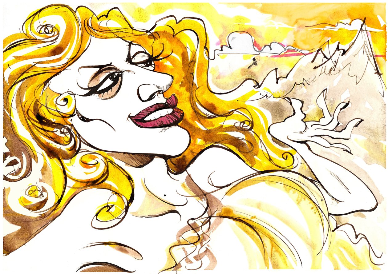 Tatiana Troyanos as Venus, from the opera Tannhäuser by Richard Wagner by Neale Osborne