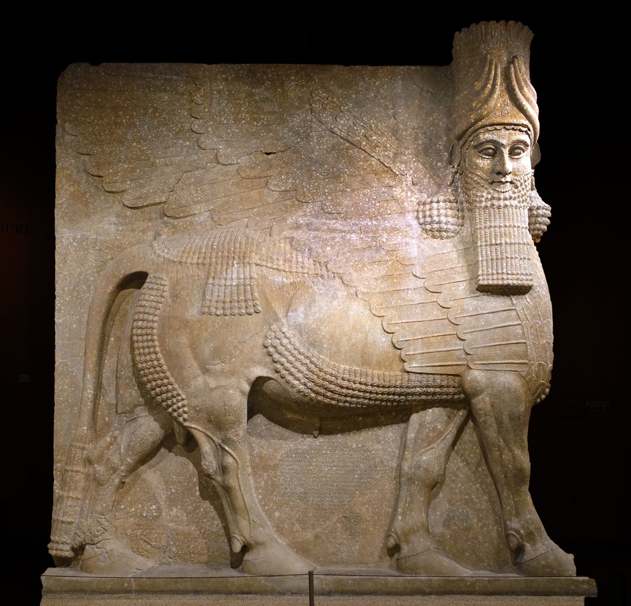 Winged Bull from Court VIII at the Palace of King Sargon II, Khorsabad, 721-705 BC by Neo Assyrian Neo Assyrian