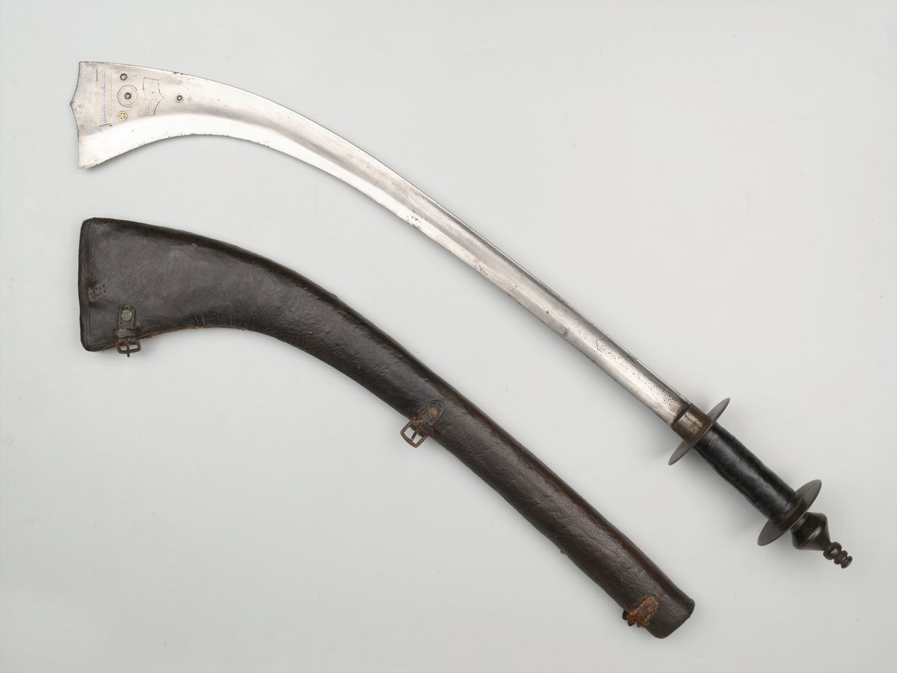 Kora Sword and Scabbard by Nepalese School