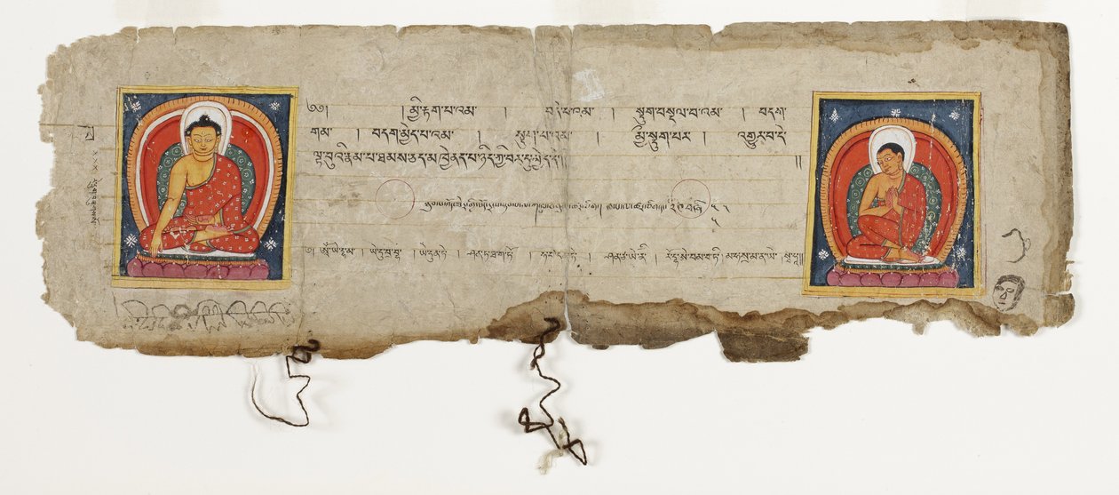 Page from a Buddhist Manuscript, Possibly from the Mahashitalanika by Nepalese School