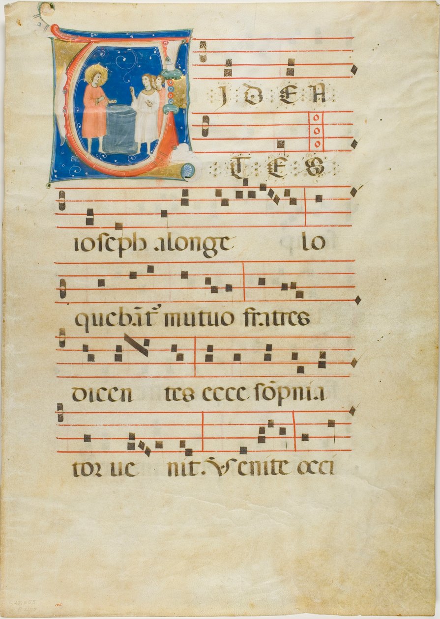 Joseph and His Brothers at the Well, Initial V from an Antiphonary by Neri da Rimini