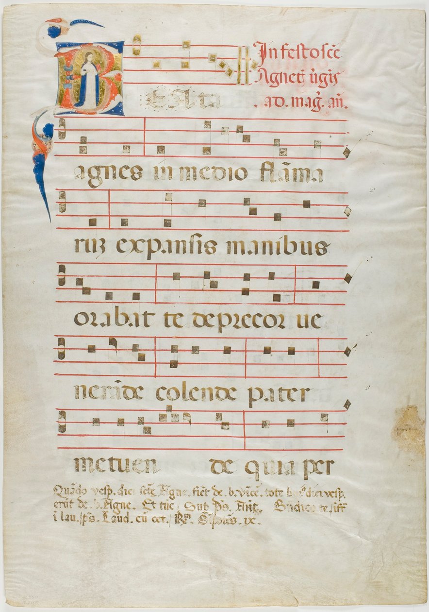 Saint Agnes in a Historiated Initial 
